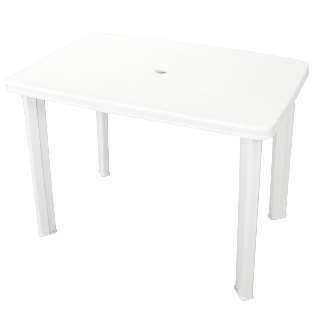Gartentisch Weiss 101 x 68 x 72 cm Kunststoff